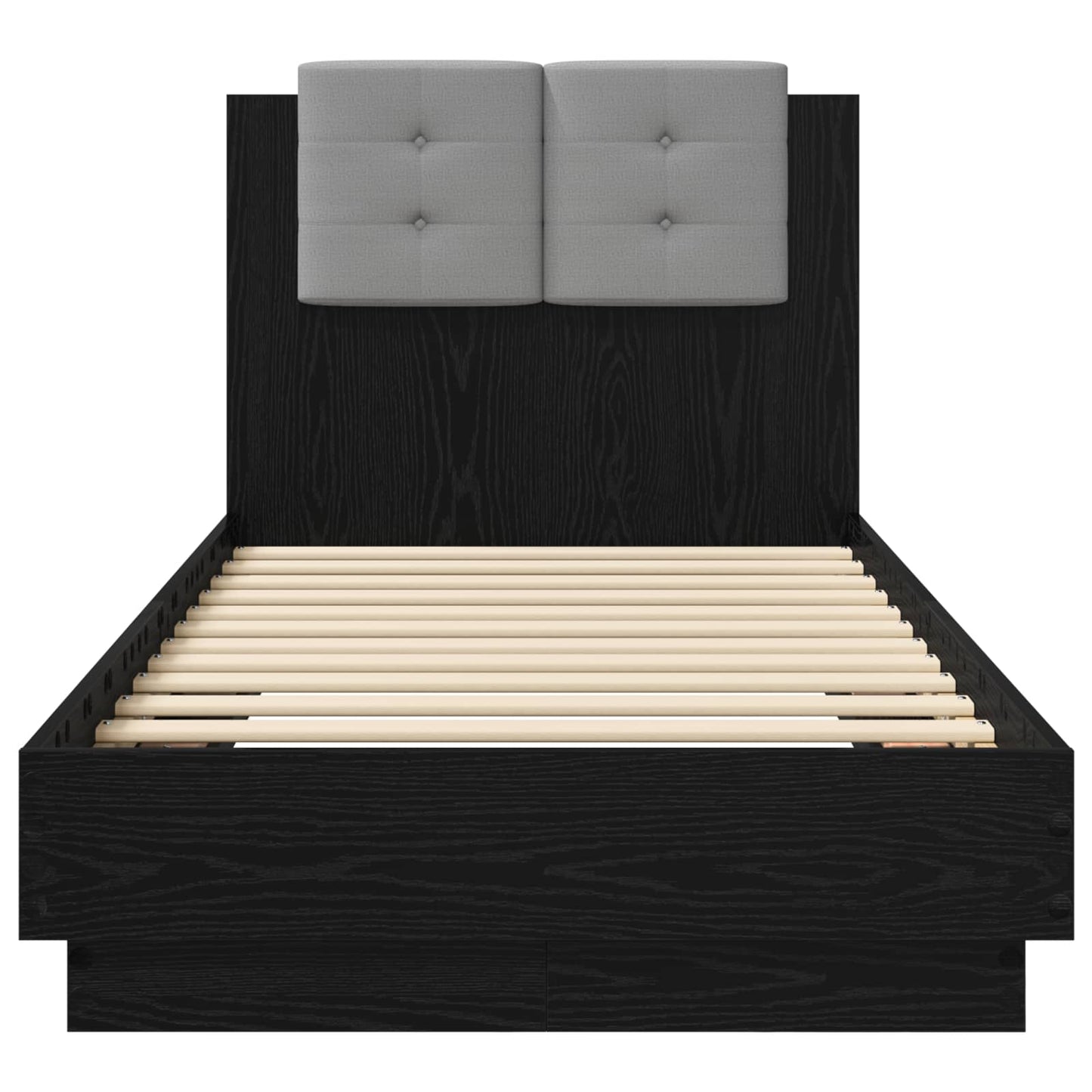 vidaXL Bed Frame with Headboard Black Oak 80 x 200 cm Engineered Wood