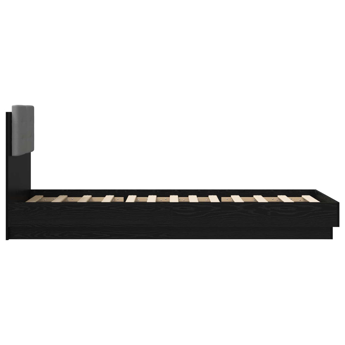 vidaXL Bed Frame with Headboard Black Oak 80 x 200 cm Engineered Wood