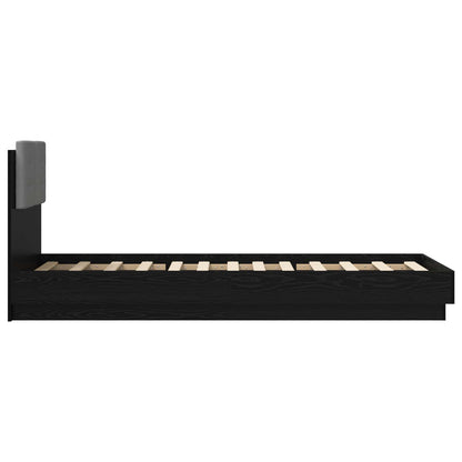 vidaXL Bed Frame with Headboard Black Oak 80 x 200 cm Engineered Wood