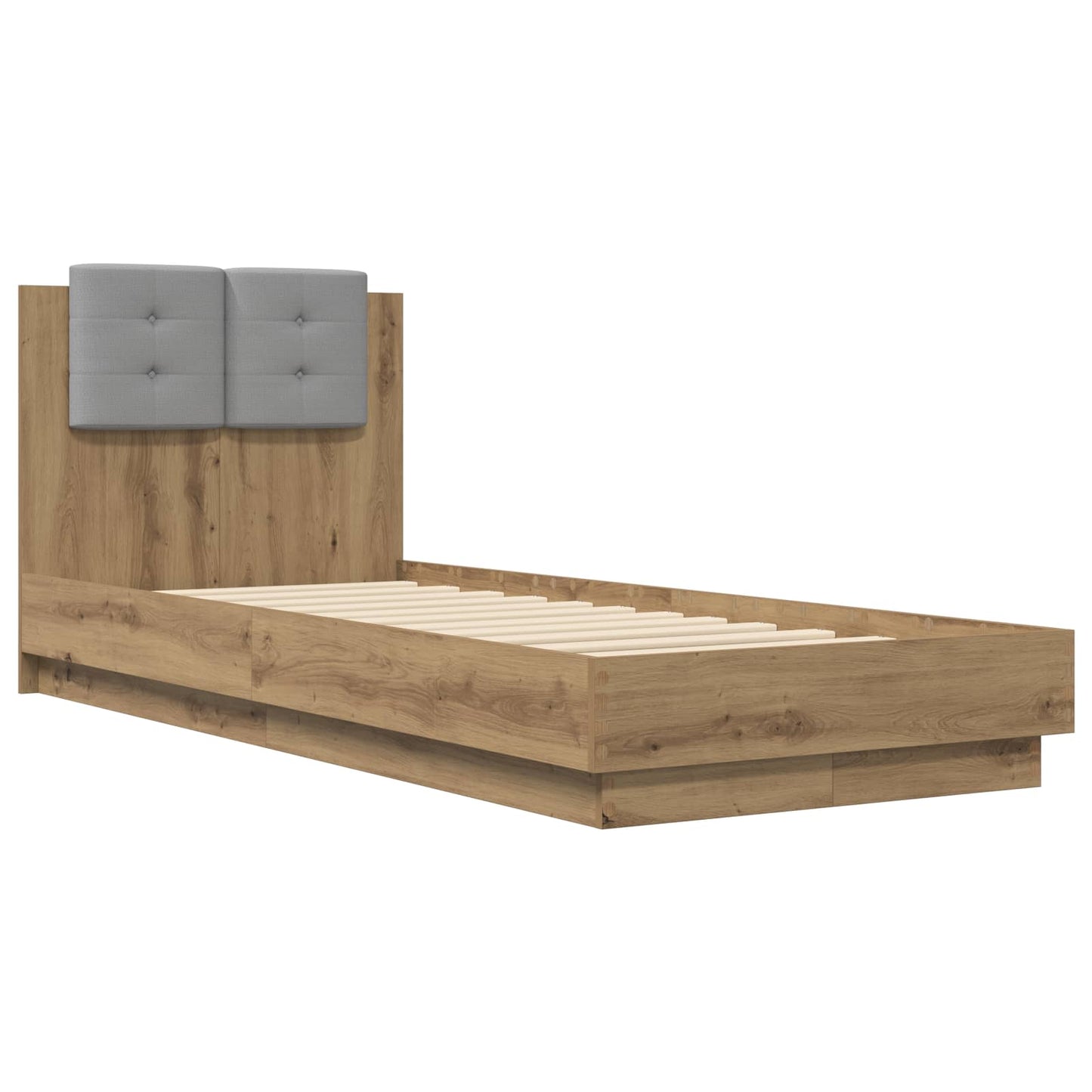 vidaXL Bed Frame with Headboard Artisian Oak 80 x 200 cm