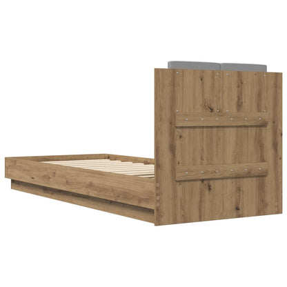 vidaXL Bed Frame with Headboard Artisian Oak 80 x 200 cm