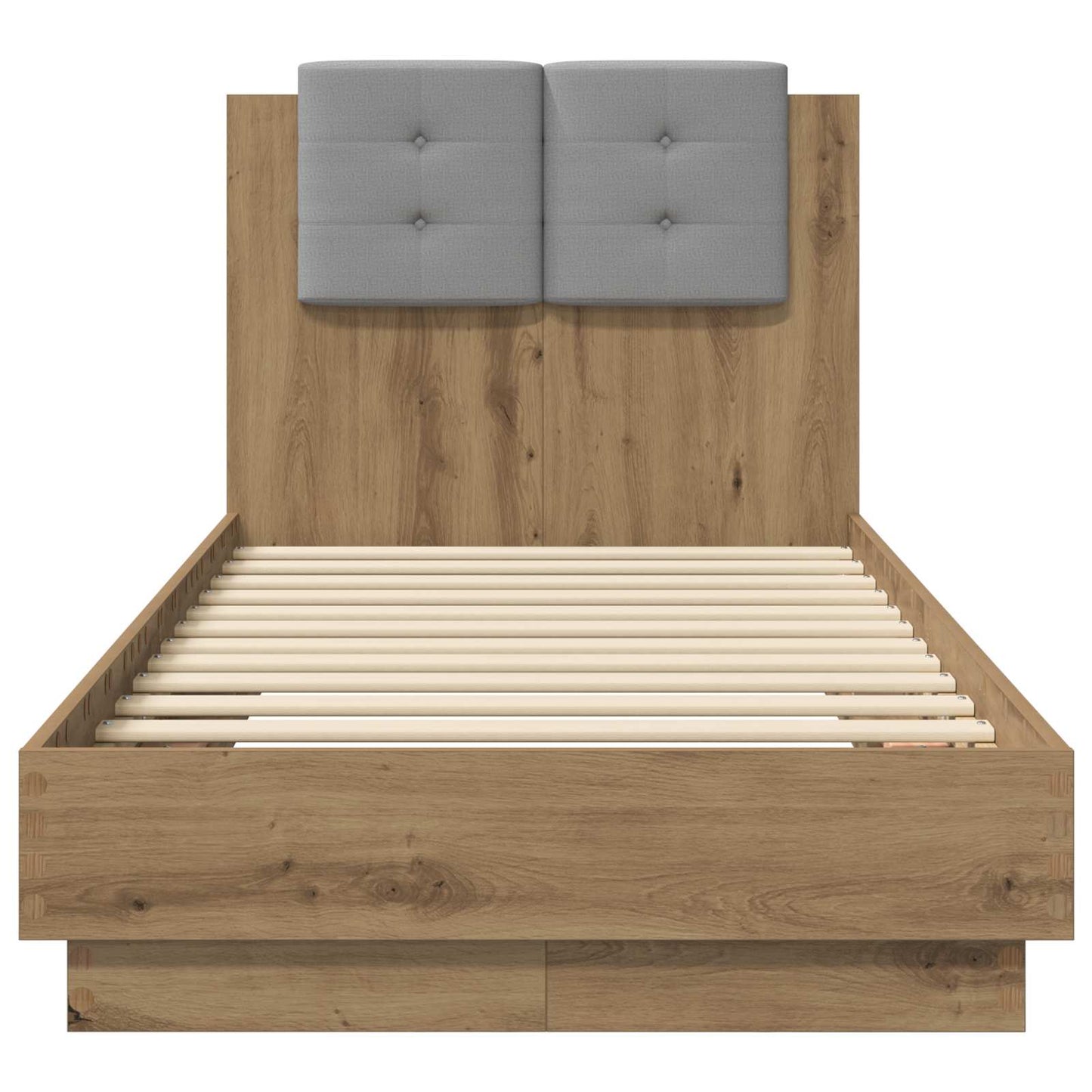 vidaXL Bed Frame with Headboard Artisian Oak 80 x 200 cm