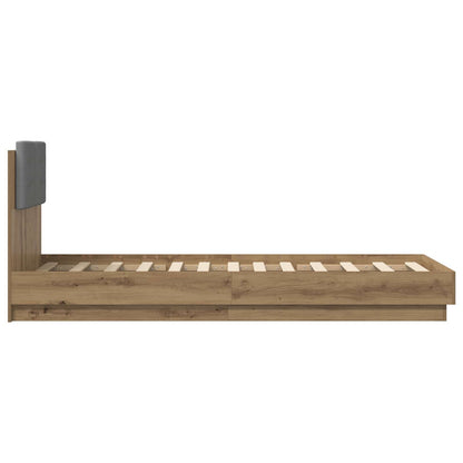 vidaXL Bed Frame with Headboard Artisian Oak 80 x 200 cm
