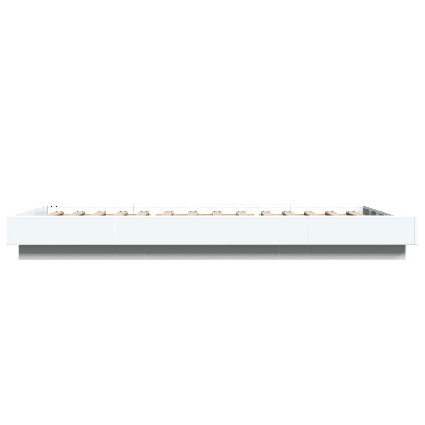 vidaXL Bed Frame with LED White 80 x 200 cm Engineered Wood