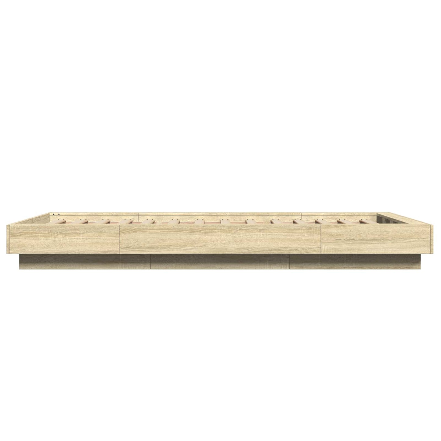 vidaXL Bed Frame with LED Sonoma Oak 80 x 200 cm Engineered Wood