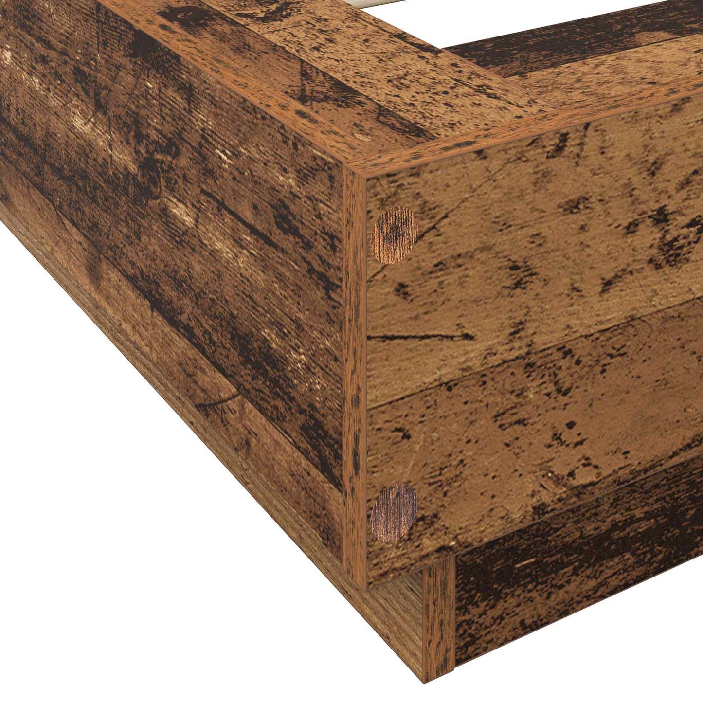 vidaXL Bed Frame with LED Old Wood 80 x 200 cm Engineered Wood