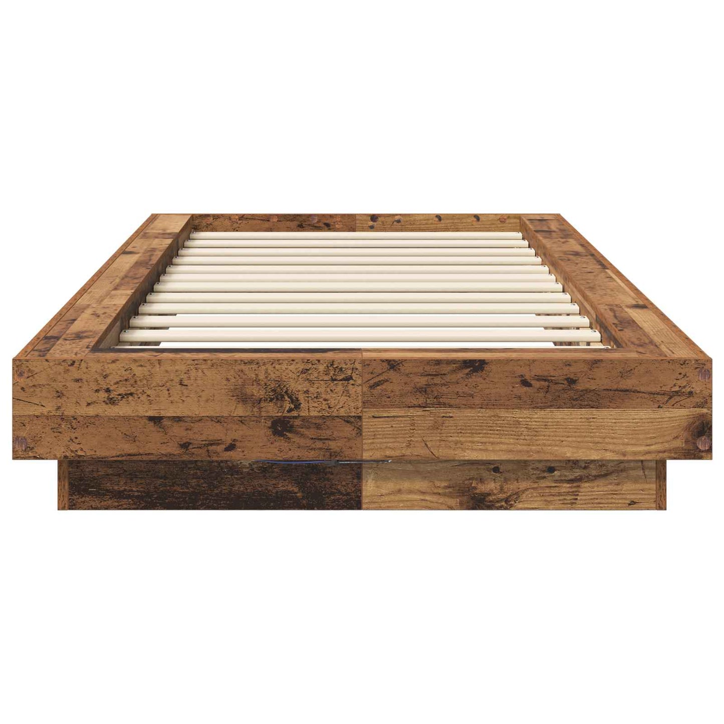 vidaXL Bed Frame with LED Old Wood 80 x 200 cm Engineered Wood