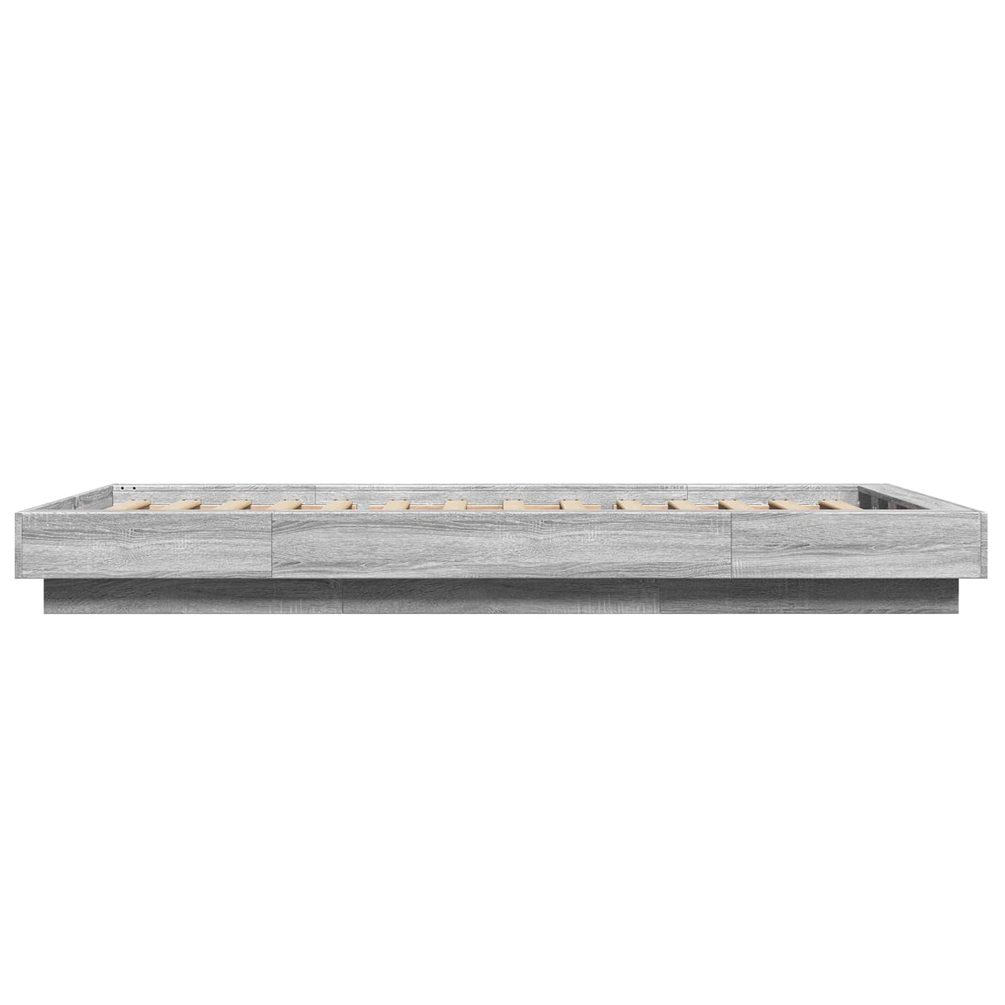 vidaXL Bed Frame with LED Grey Sonoma 80 x 200 cm Engineered Wood