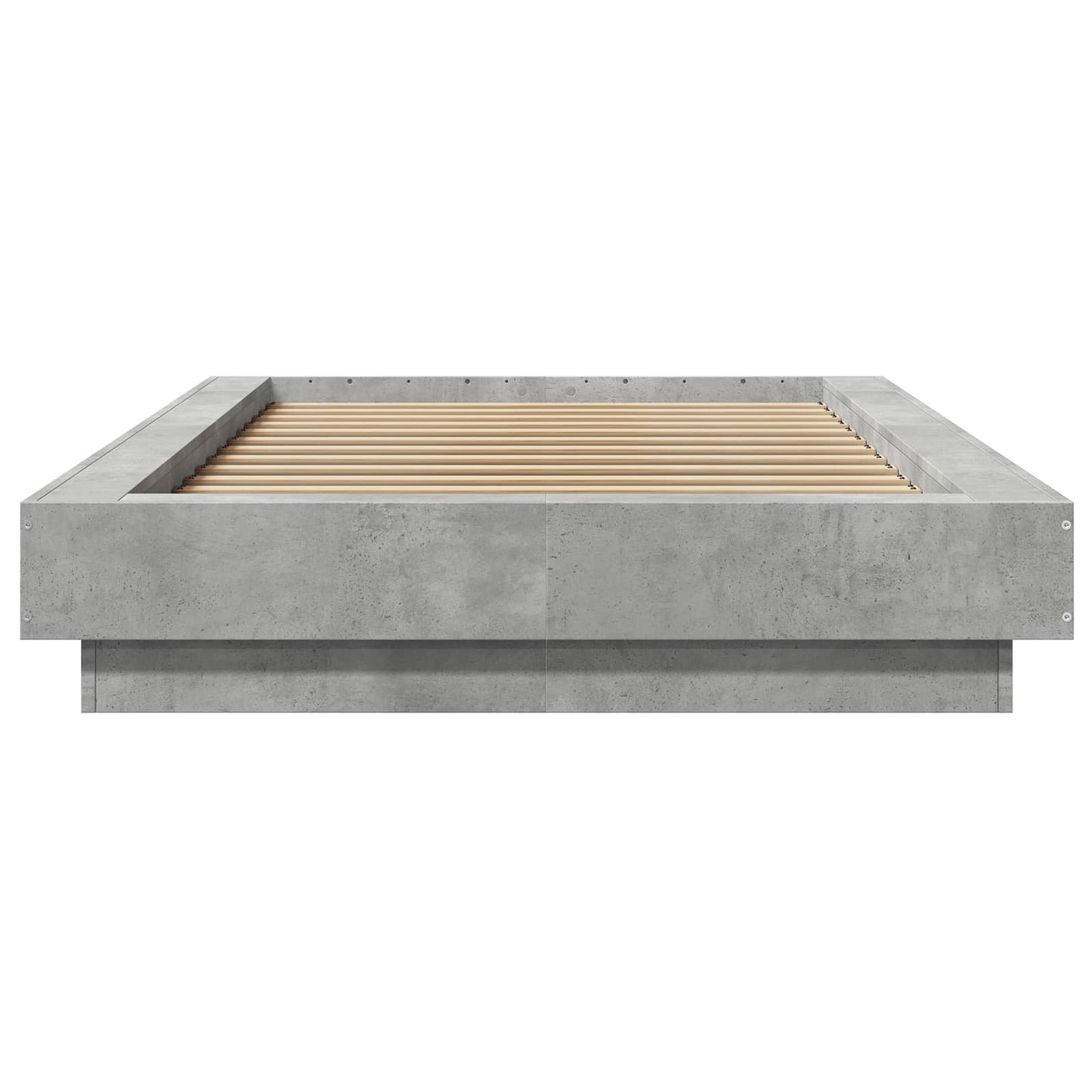 vidaXL Bed Frame with LED Concrete Grey 80 x 200 cm Engineered Wood