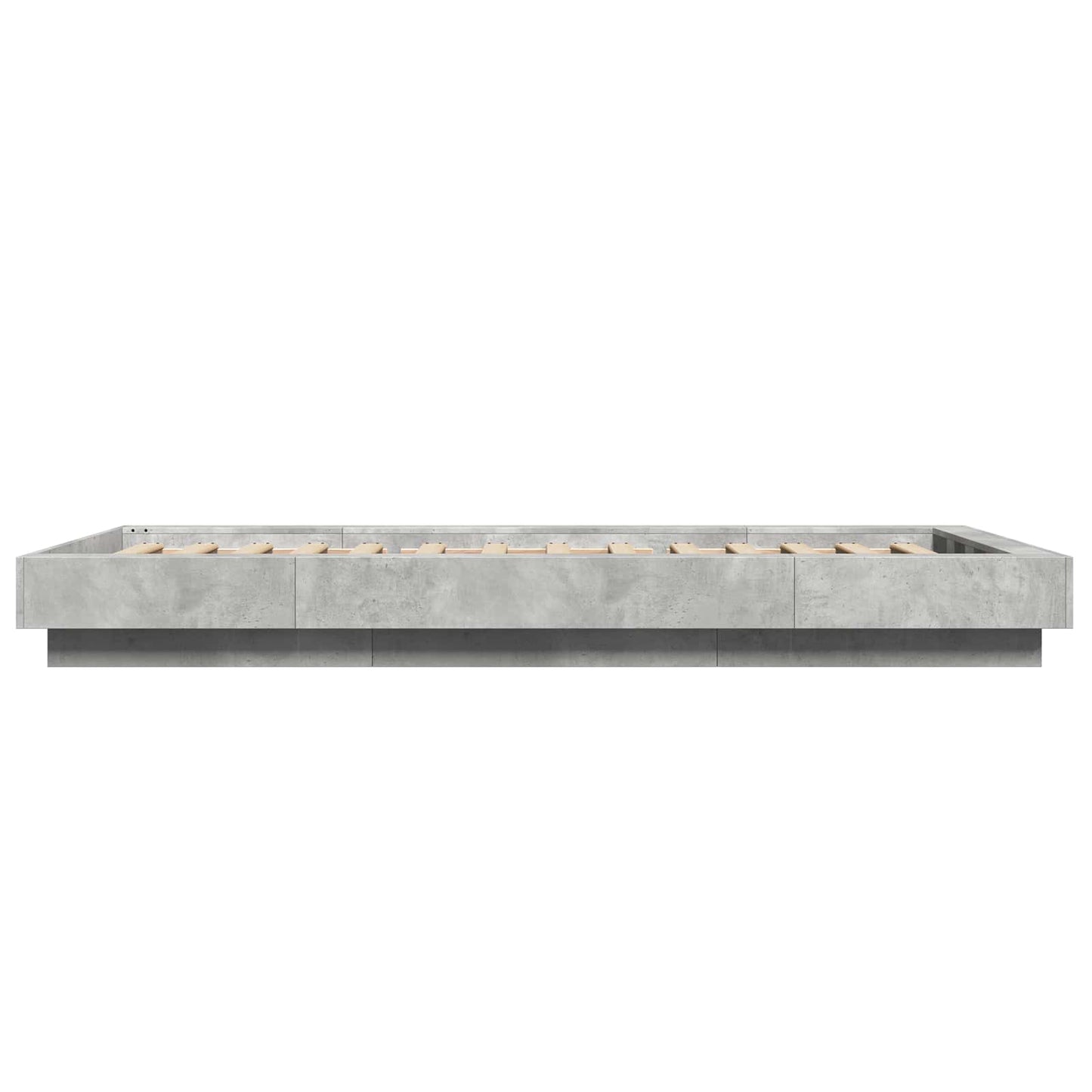 vidaXL Bed Frame with LED Concrete Grey 80 x 200 cm Engineered Wood