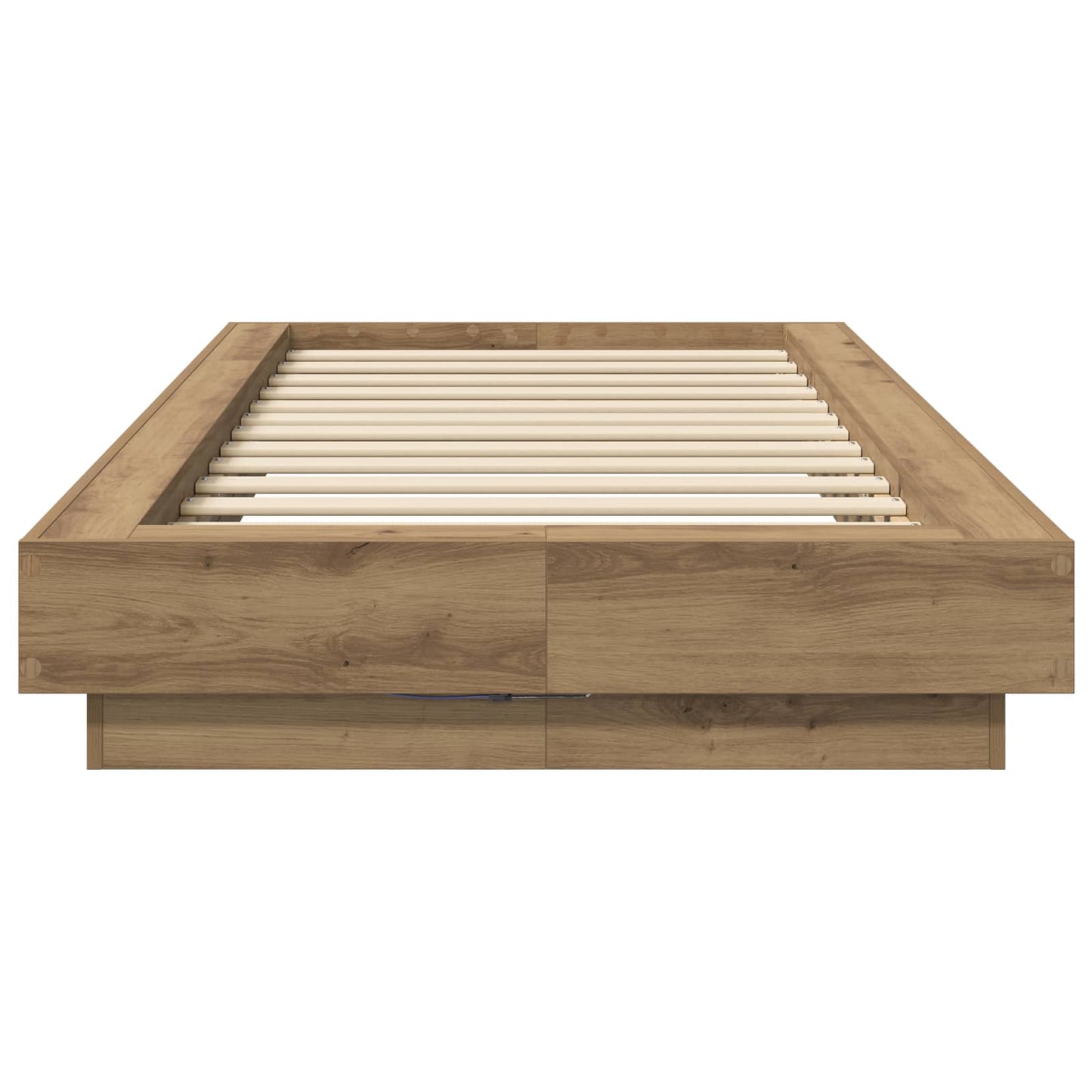 vidaXL Bed Frame with LED Artisian Oak 80 x 200 cm Engineered Wood