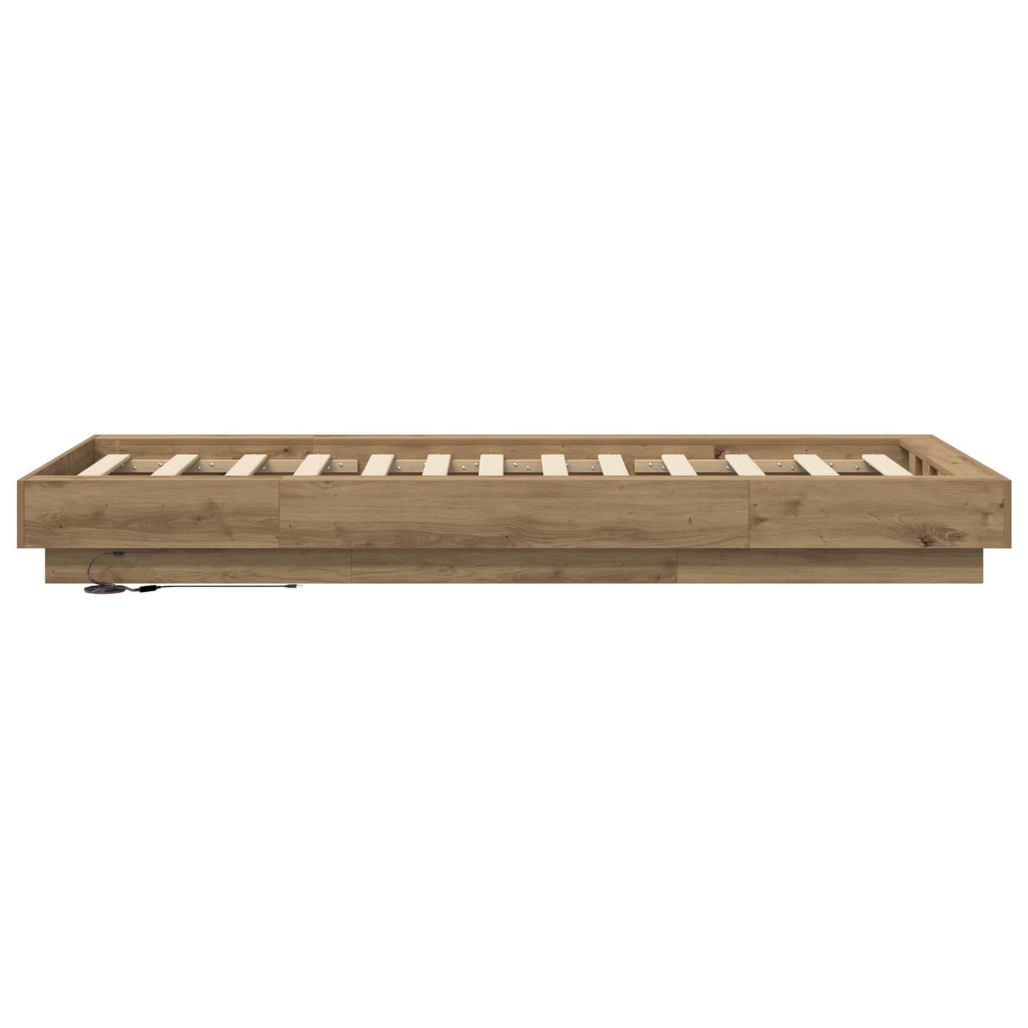 vidaXL Bed Frame with LED Artisian Oak 80 x 200 cm Engineered Wood