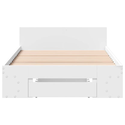 vidaXL Bed Frame with Storage White 80 x 200 cm Engineered Wood
