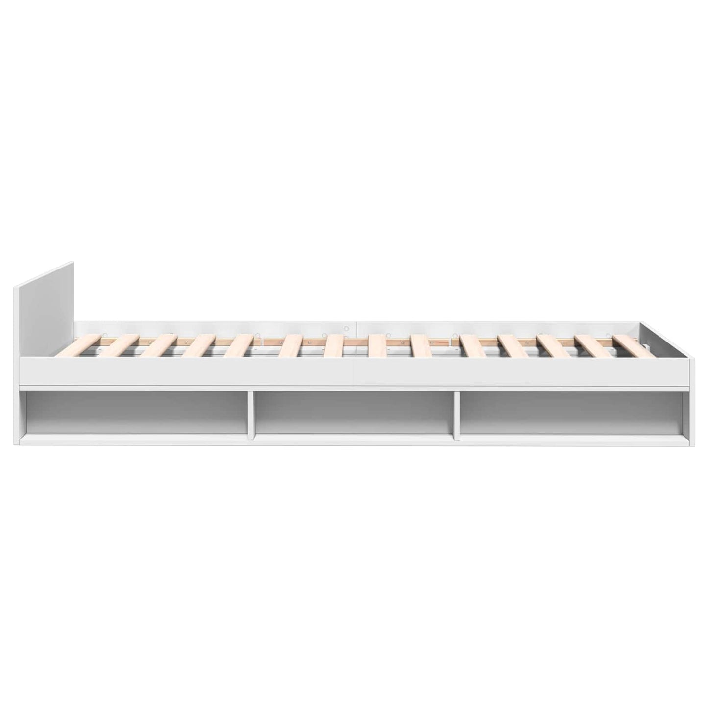 vidaXL Bed Frame with Storage White 80 x 200 cm Engineered Wood