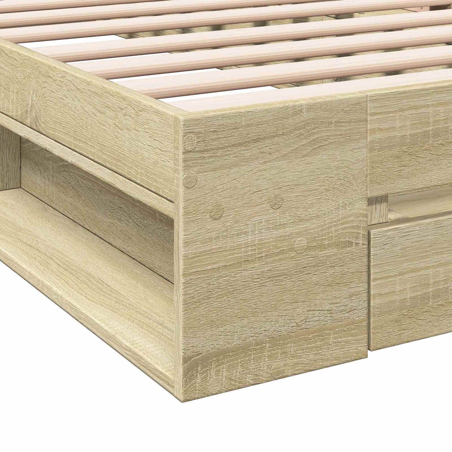 vidaXL Bed Frame with Storage Sonoma Oak 80 x 200 cm Engineered Wood