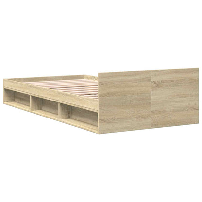 vidaXL Bed Frame with Storage Sonoma Oak 80 x 200 cm Engineered Wood