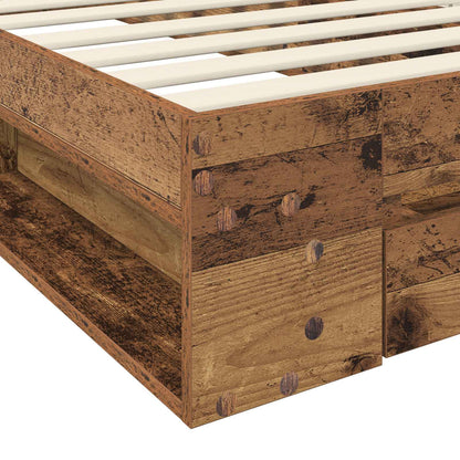 vidaXL Bed Frame with Storage Old Wood 80 x 200 cm Engineered Wood