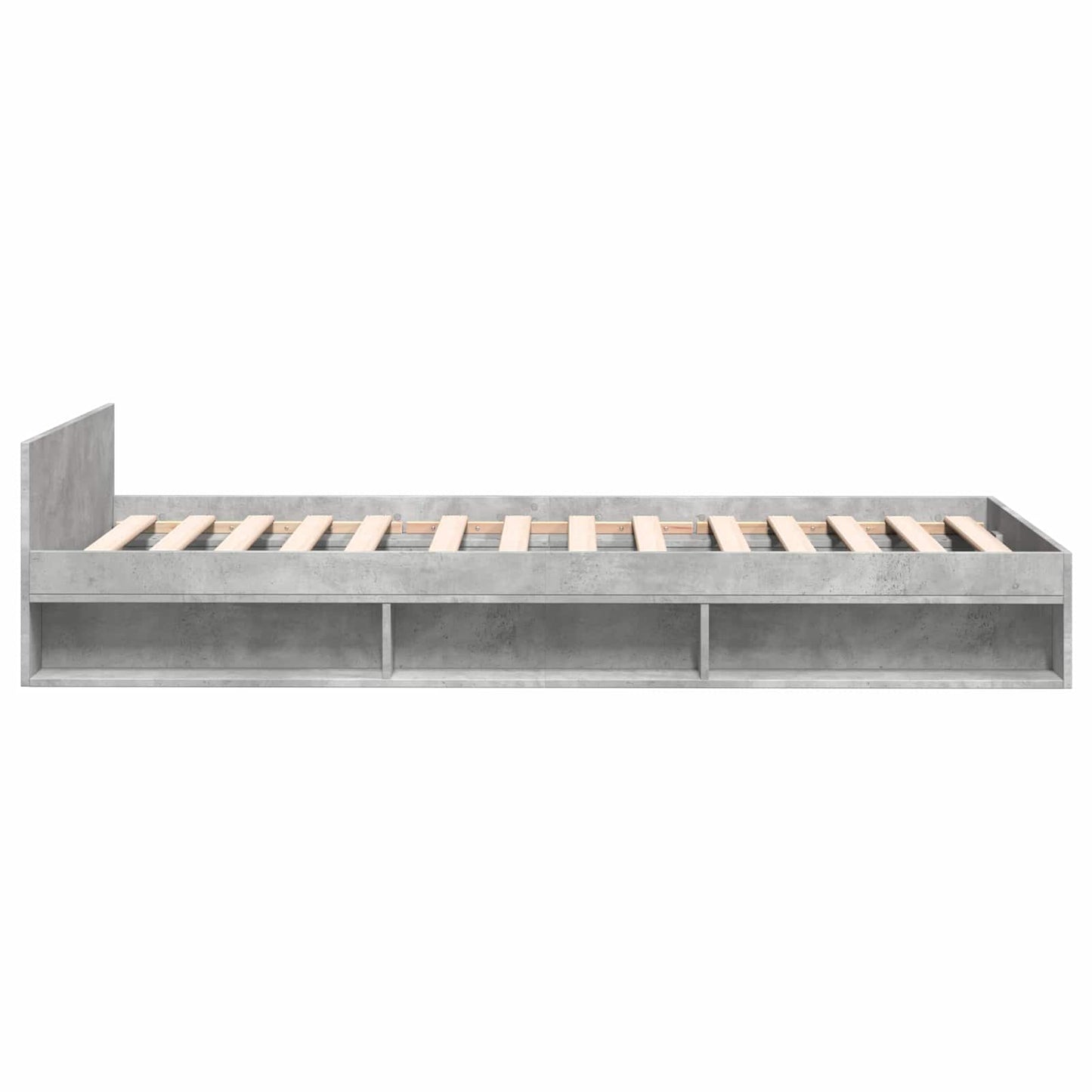 vidaXL Bed Frame with Storage with Drawer Concrete Grey 80 x 200 cm