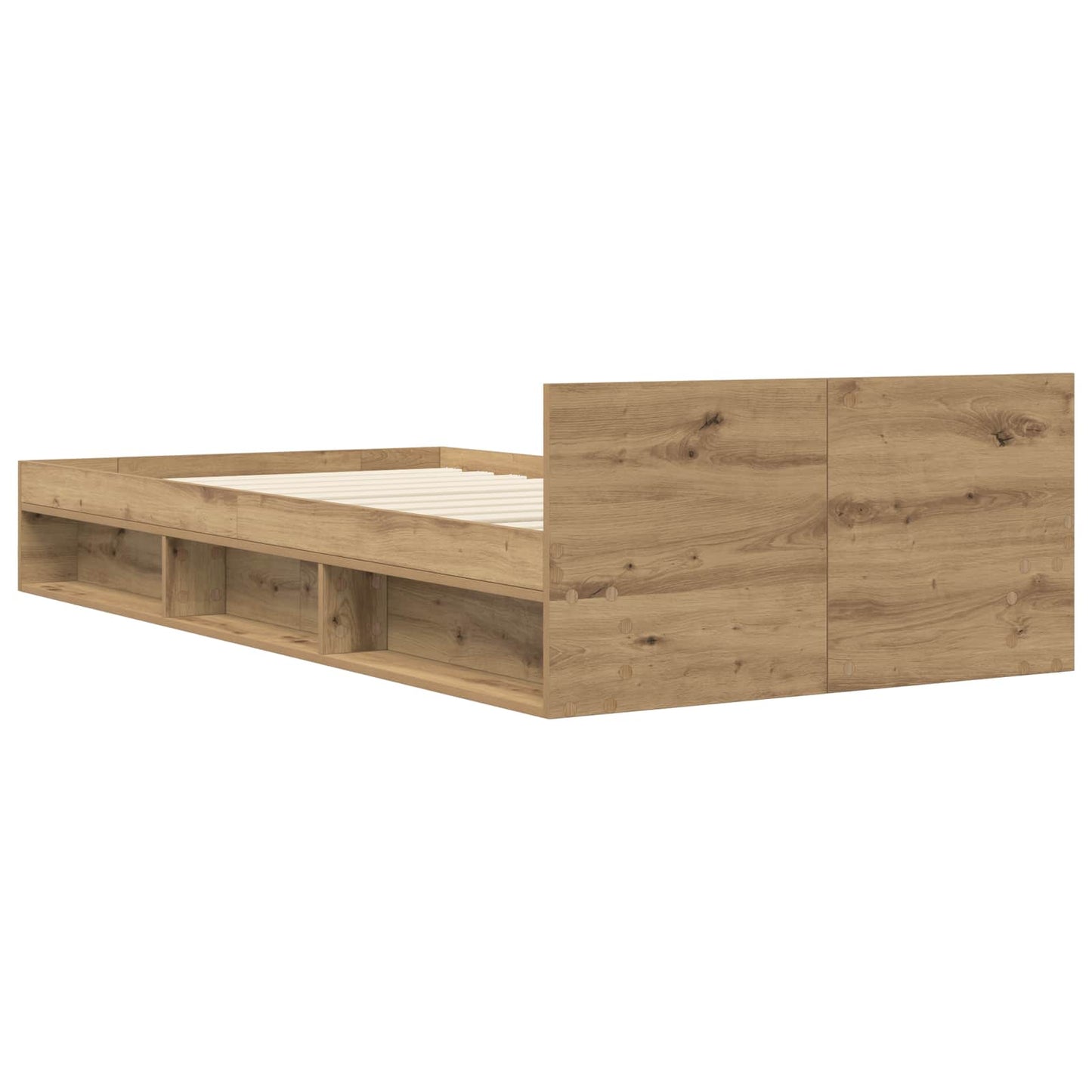 vidaXL Bed Frame with Storage Artisian Oak 80 x 200 cm Engineered Wood