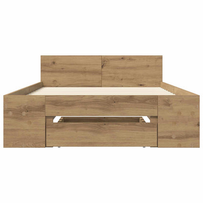 vidaXL Bed Frame with Storage Artisian Oak 80 x 200 cm Engineered Wood