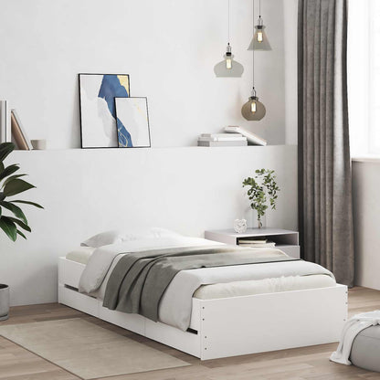 vidaXL Bed Frame with Storage White 80 x 200 cm Engineered Wood