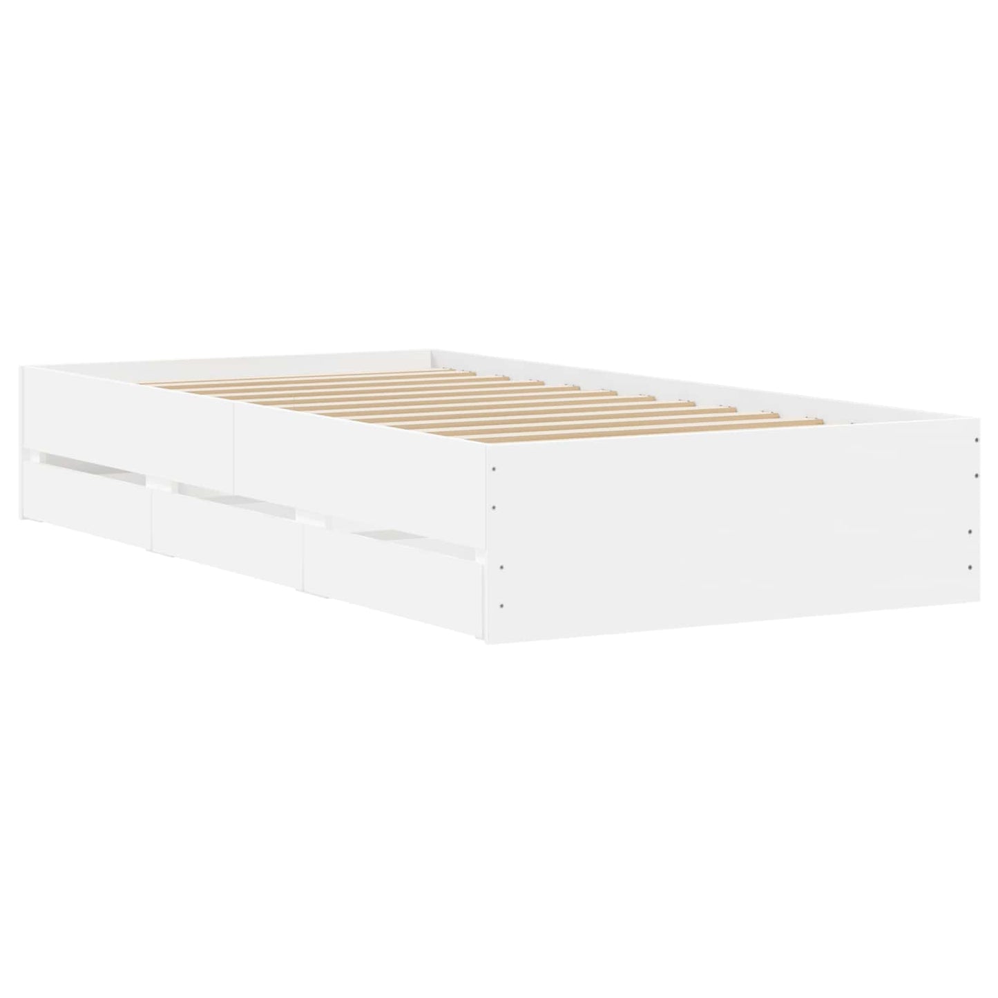 vidaXL Bed Frame with Storage White 80 x 200 cm Engineered Wood