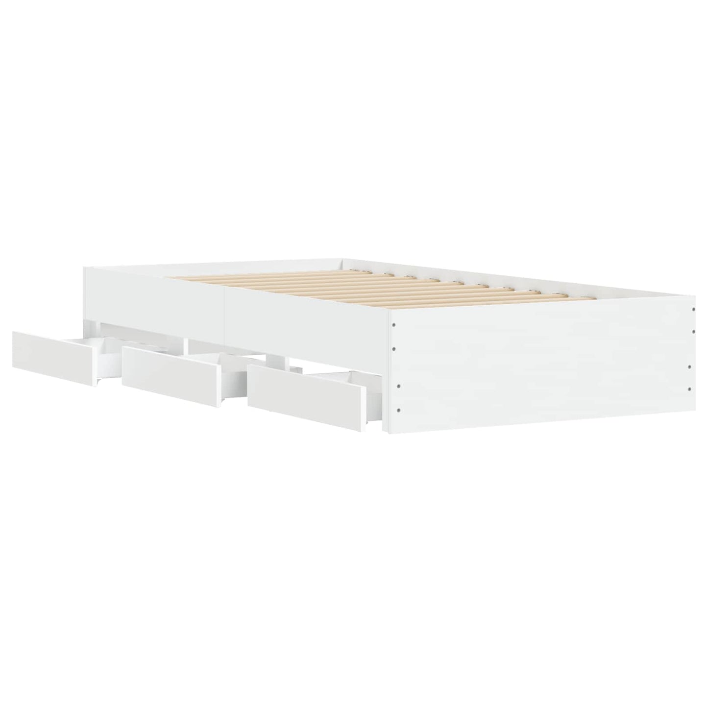 vidaXL Bed Frame with Storage White 80 x 200 cm Engineered Wood