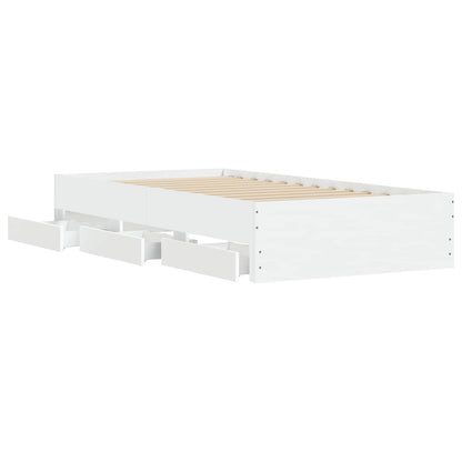 vidaXL Bed Frame with Storage White 80 x 200 cm Engineered Wood