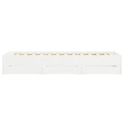 vidaXL Bed Frame with Storage White 80 x 200 cm Engineered Wood
