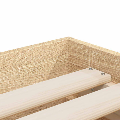 vidaXL Bed Frame with Storage Sonoma Oak 80 x 200 cm Engineered Wood
