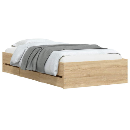 vidaXL Bed Frame with Storage Sonoma Oak 80 x 200 cm Engineered Wood