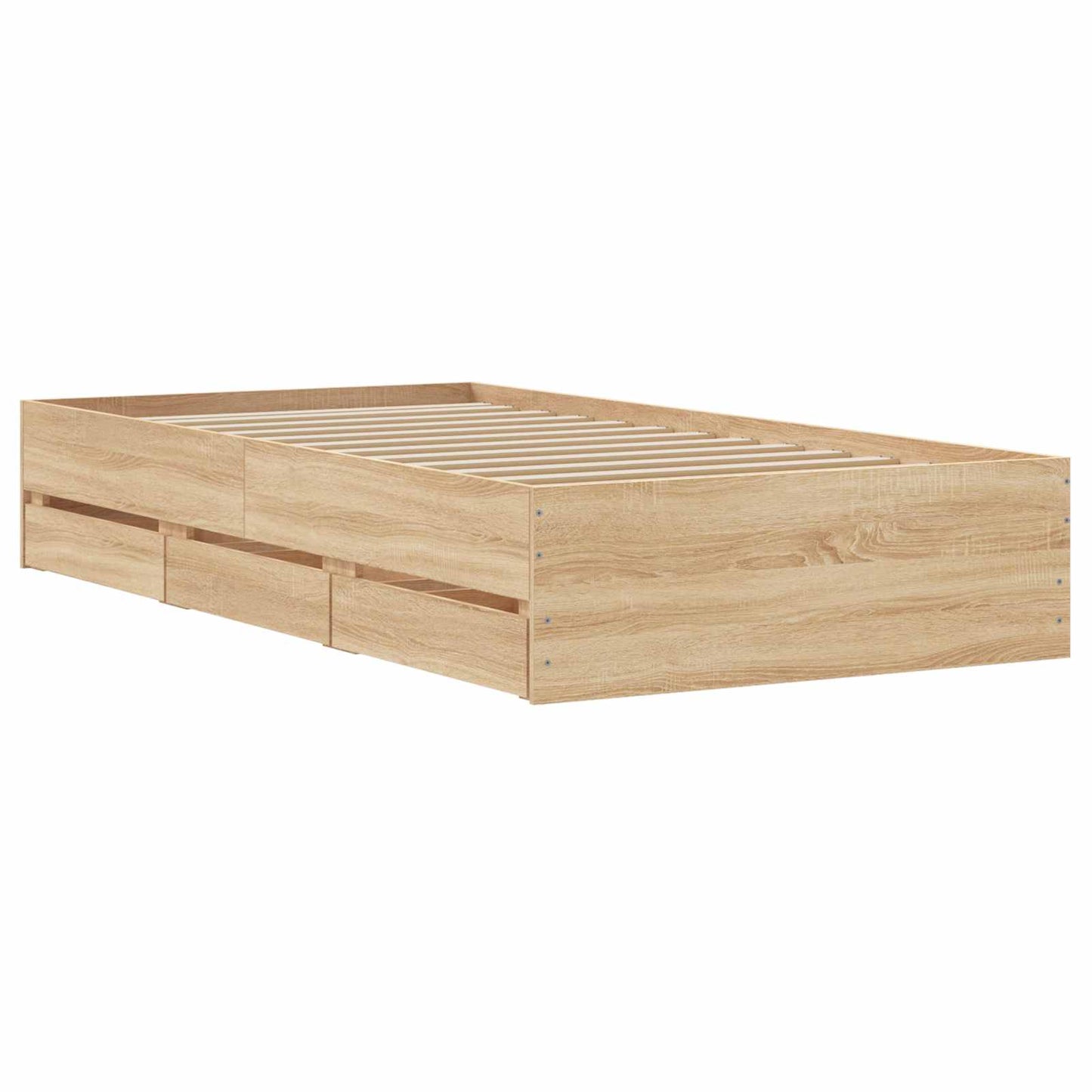 vidaXL Bed Frame with Storage Sonoma Oak 80 x 200 cm Engineered Wood