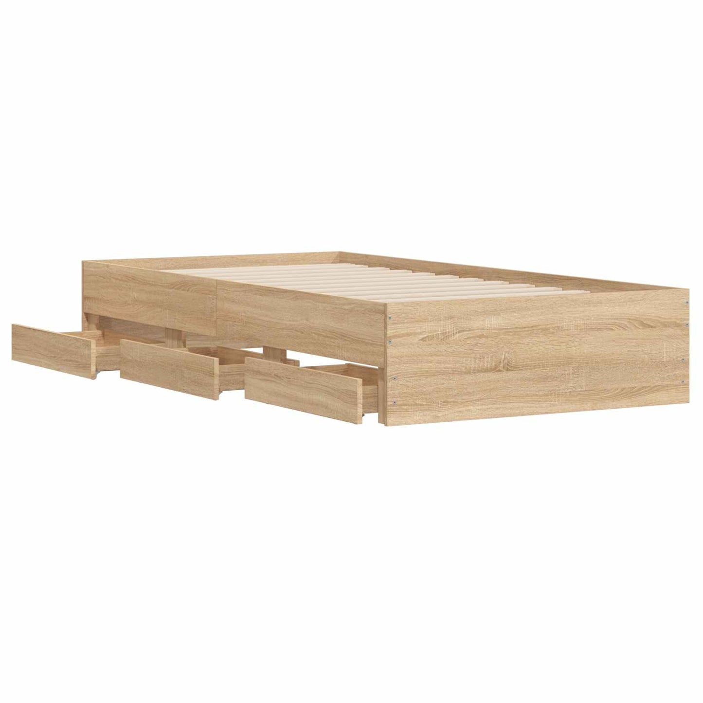 vidaXL Bed Frame with Storage Sonoma Oak 80 x 200 cm Engineered Wood