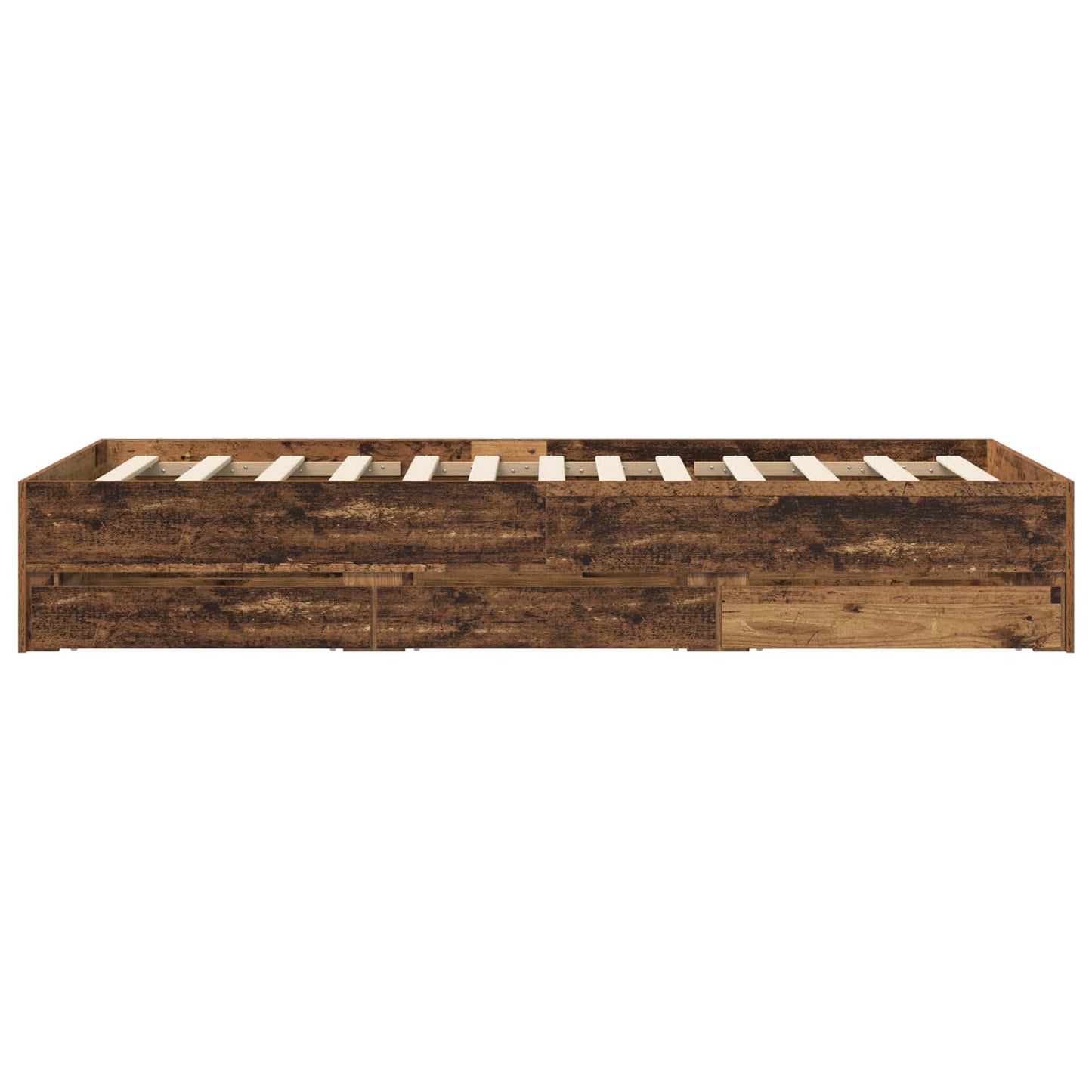 vidaXL Bed Frame with Storage Old Wood 80 x 200 cm Engineered Wood