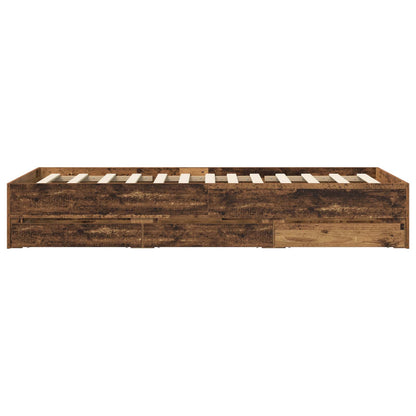 vidaXL Bed Frame with Storage Old Wood 80 x 200 cm Engineered Wood
