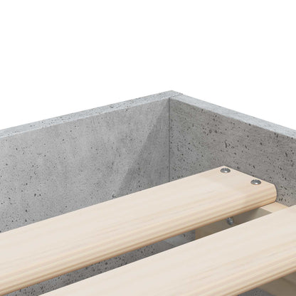 vidaXL Bed Frame with Storage Grey Sonoma 80 x 200 cm Engineered Wood