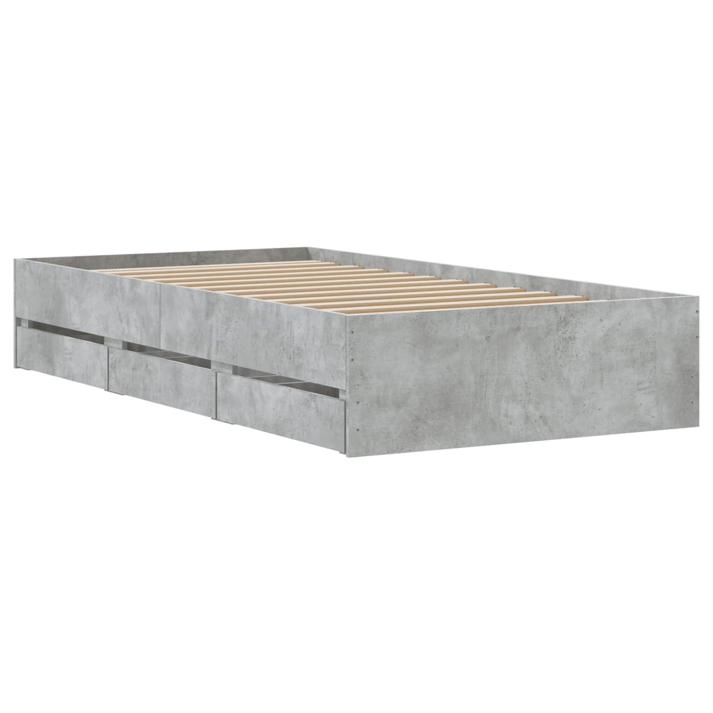 vidaXL Bed Frame with Storage Grey Sonoma 80 x 200 cm Engineered Wood