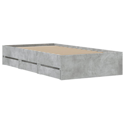 vidaXL Bed Frame with Storage Grey Sonoma 80 x 200 cm Engineered Wood