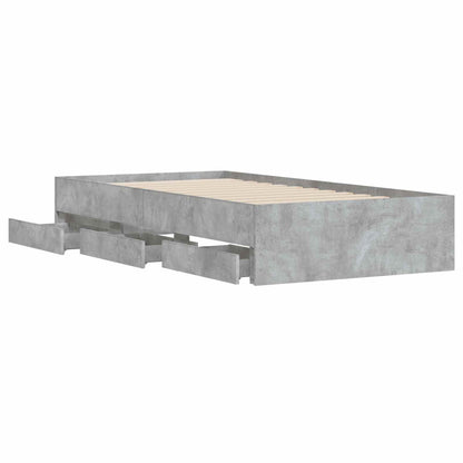 vidaXL Bed Frame with Storage Grey Sonoma 80 x 200 cm Engineered Wood