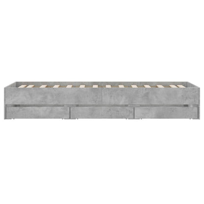 vidaXL Bed Frame with Storage Grey Sonoma 80 x 200 cm Engineered Wood