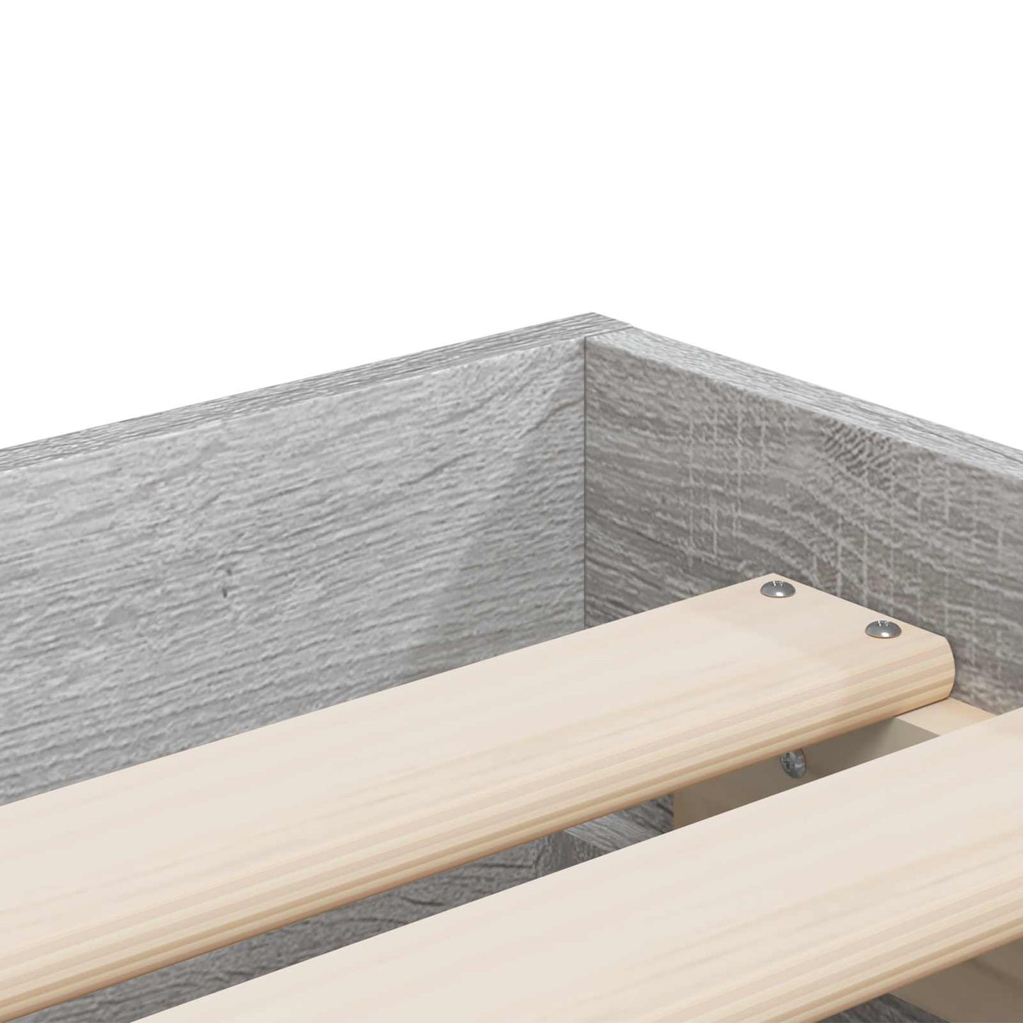 vidaXL Bed Frame with Storage with Drawer Concrete Grey 80 x 200 cm
