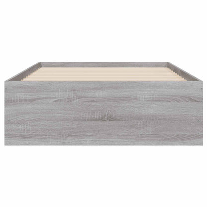 vidaXL Bed Frame with Storage with Drawer Concrete Grey 80 x 200 cm
