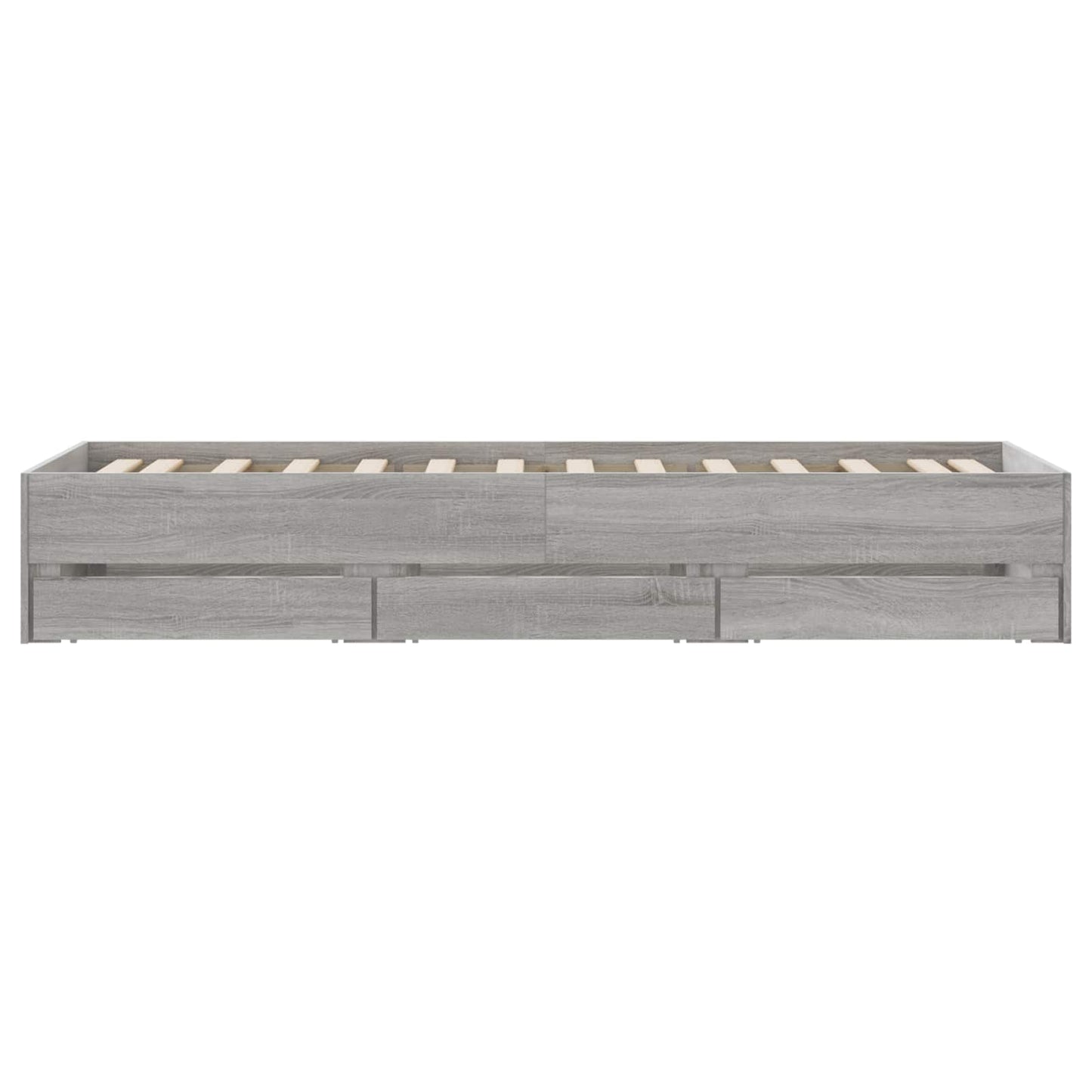 vidaXL Bed Frame with Storage with Drawer Concrete Grey 80 x 200 cm