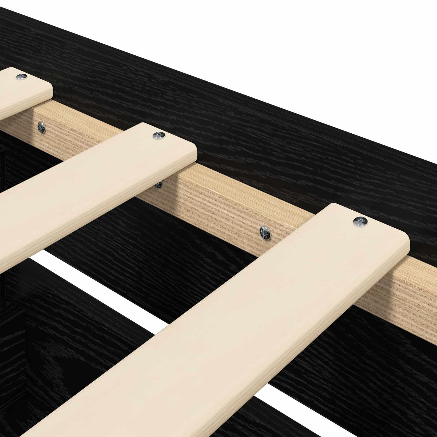 vidaXL Bed Frame with Storage Black Oak 80 x 200 cm Engineered Wood