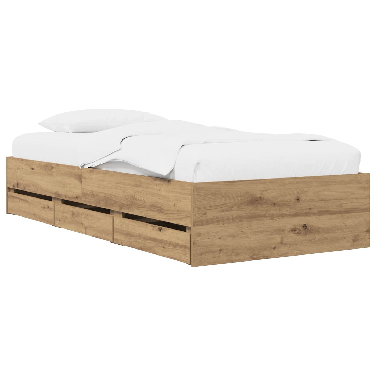 vidaXL Bed Frame with Storage Artisian Oak 80 x 200 cm Engineered Wood