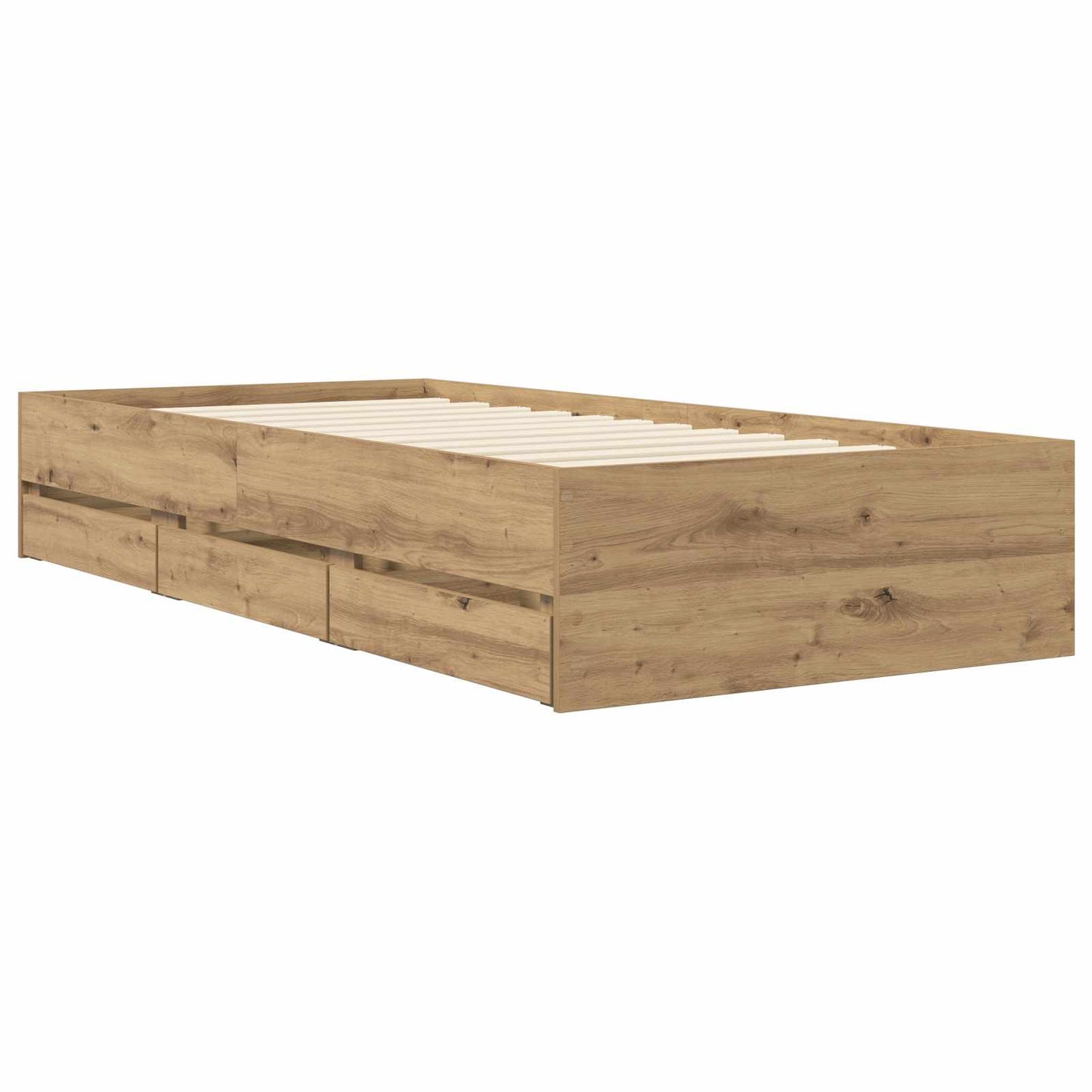 vidaXL Bed Frame with Storage Artisian Oak 80 x 200 cm Engineered Wood