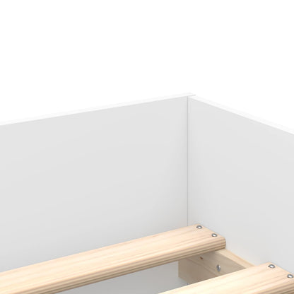 vidaXL Bed Frame with Storage White 80 x 200 cm Engineered Wood