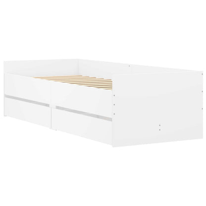 vidaXL Bed Frame with Storage White 80 x 200 cm Engineered Wood