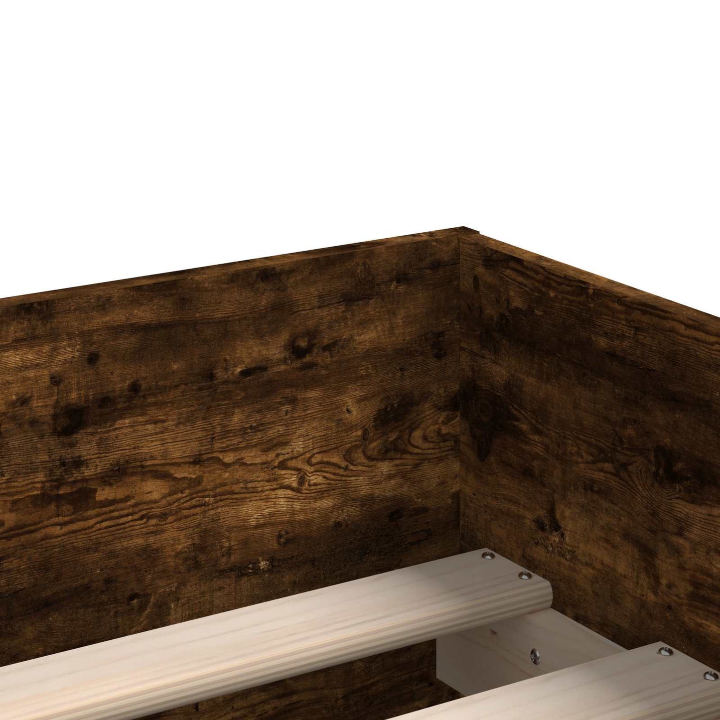 vidaXL Bed Frame with Storage Smoked Oak 80 x 200 cm Engineered Wood