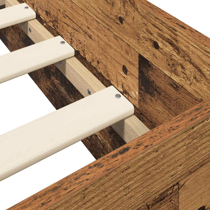 vidaXL Bed Frame with Storage Old Wood 80 x 200 cm Engineered Wood